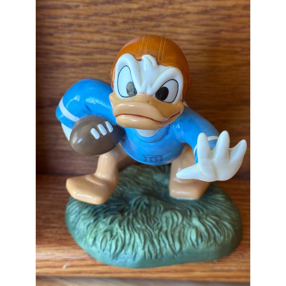 Disney Mickey & Friends Donald Duck Figurine No Fumbling Fowl Football Player